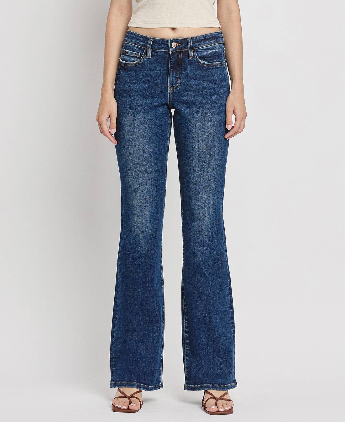 MID RISE RELAXED BOOTCUT JEANS