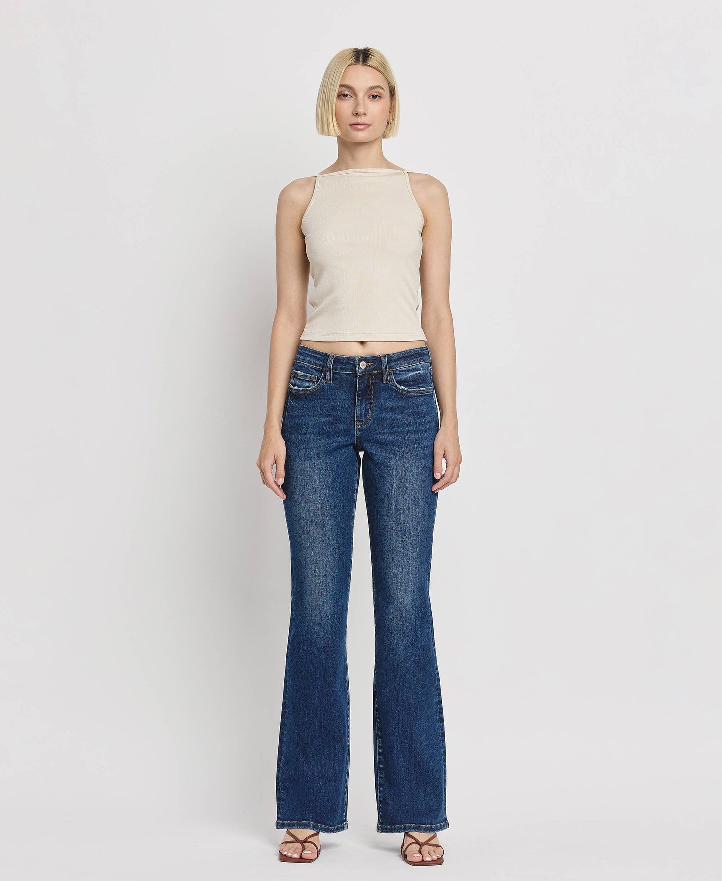 MID RISE RELAXED BOOTCUT JEANS