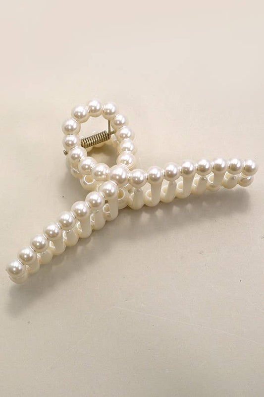 PEARL HAIR CLAW CLIPS | OVAL